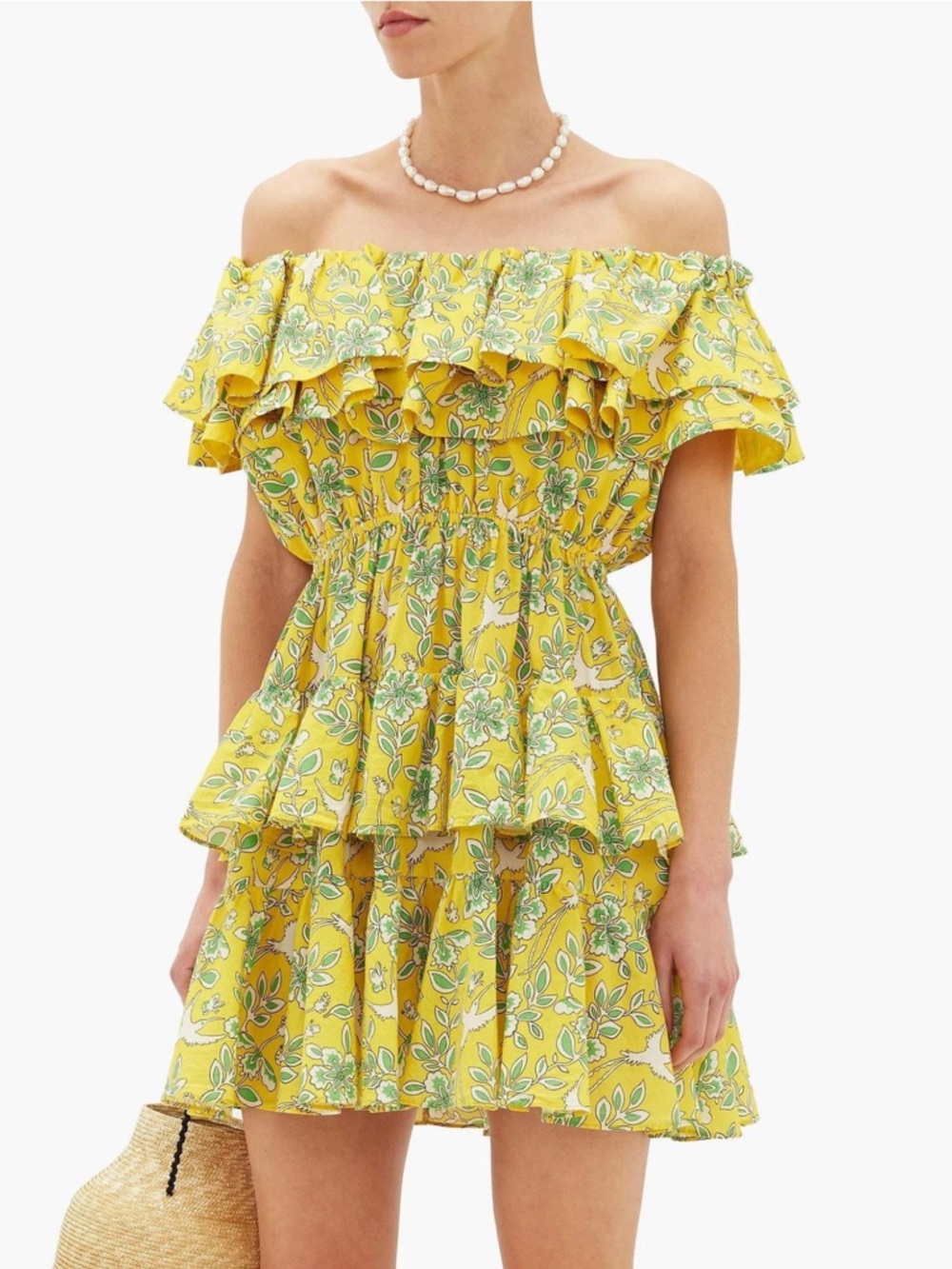 Rhode Dotty Dress in Yellow Eden Sz Medium